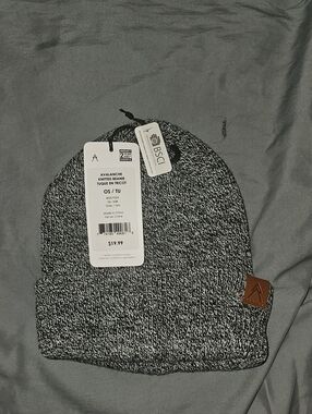 Avalanche Gray and Black Marled Knit Beanie